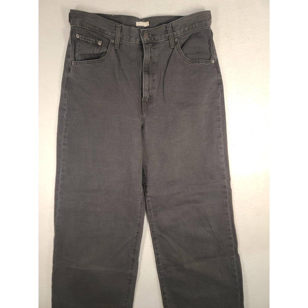 Levi's Cinch Baggy Jeans W32 L31 Washed Black Wide Leg 100% Cotton Denim - Picture 3 of 13